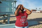 Let's Cruise! T - Shirt in Red by the cruise closet