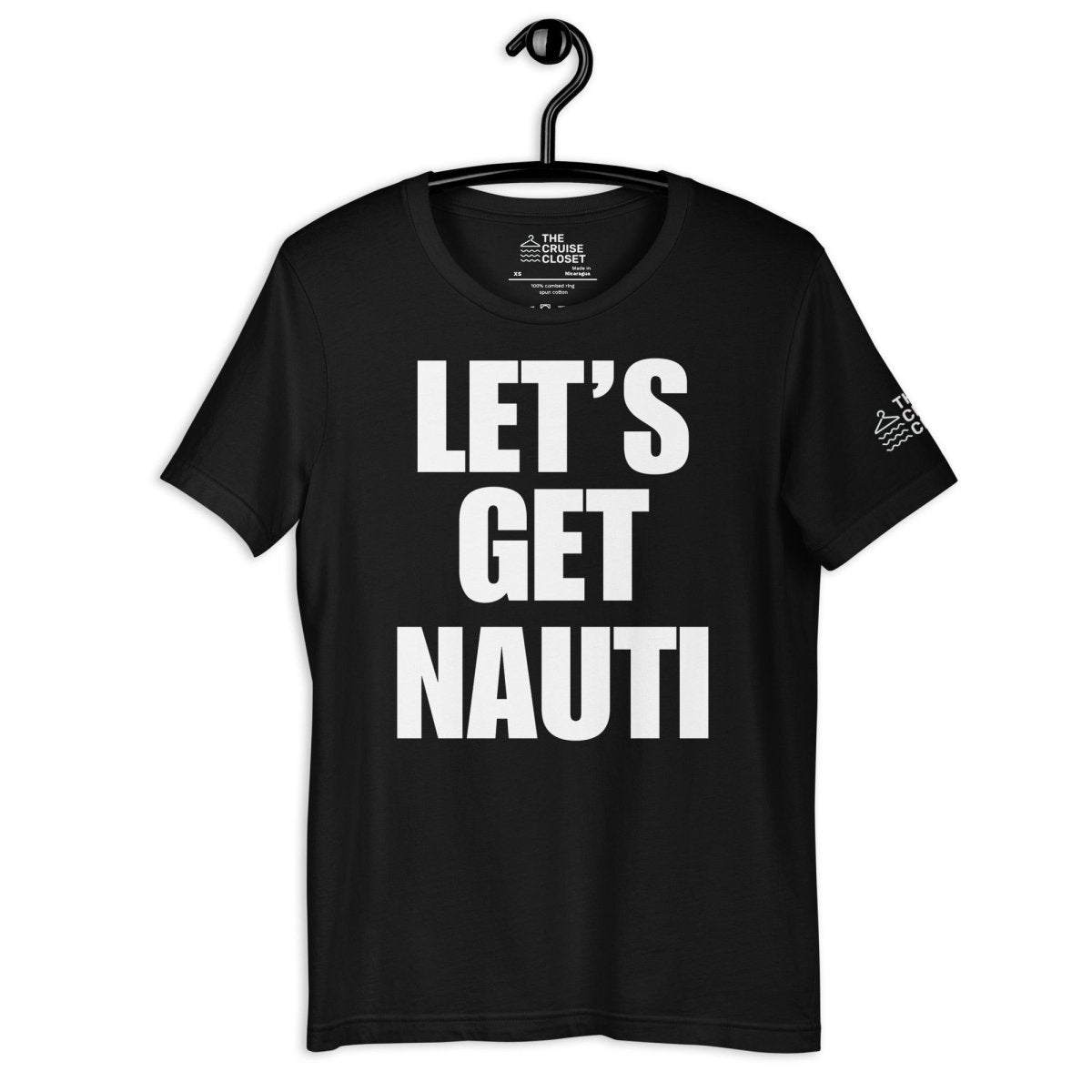 Let's Get Nauti v2 T - Shirt in Black by the cruise closet