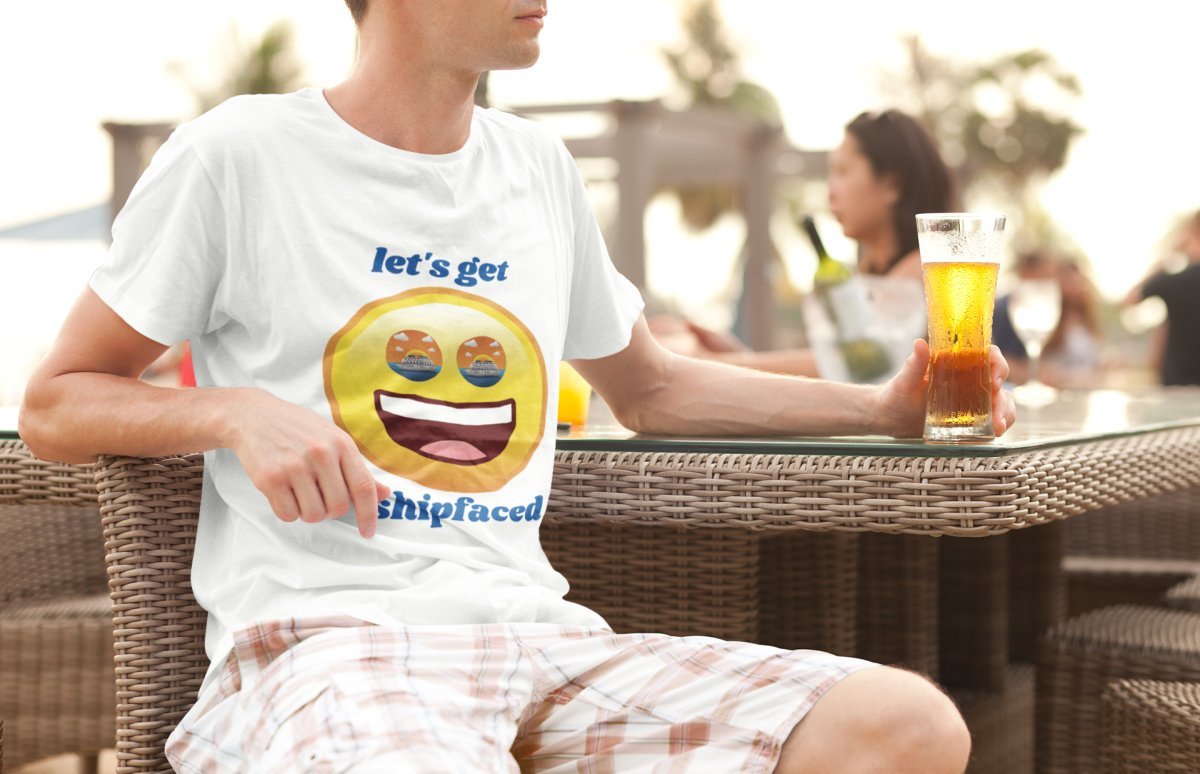 Let's Get Shipfaced T - Shirt in White by the cruise closet