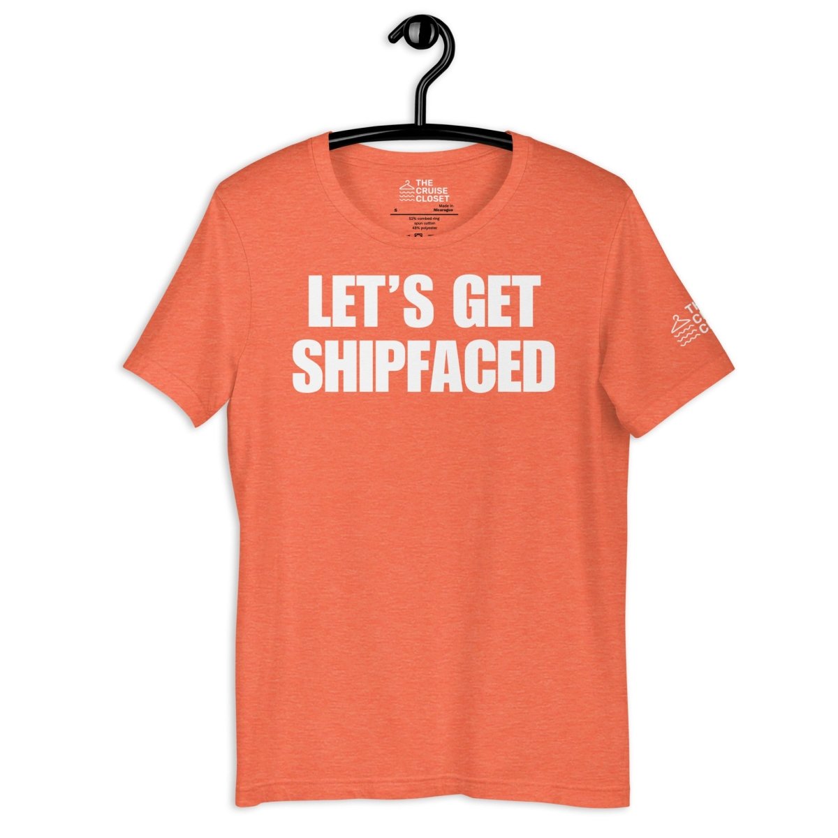 Let's Get Shipfaced v2 T - Shirt in Heather Orange by the cruise closet