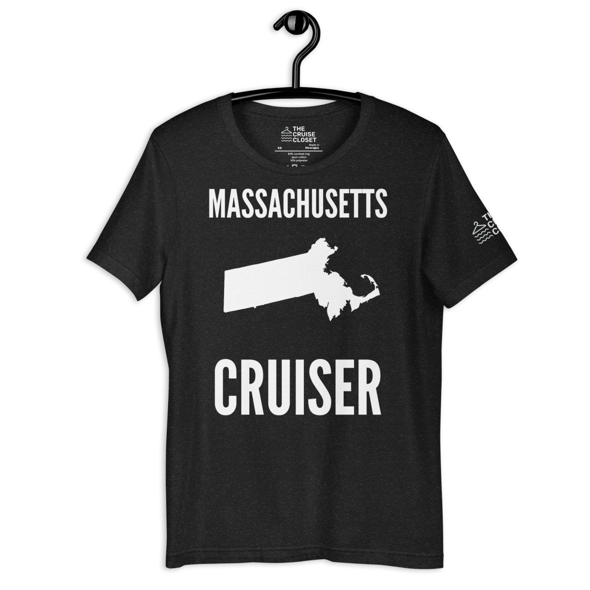 Massachusetts Cruiser T - Shirt in Black Heather by the cruise closet