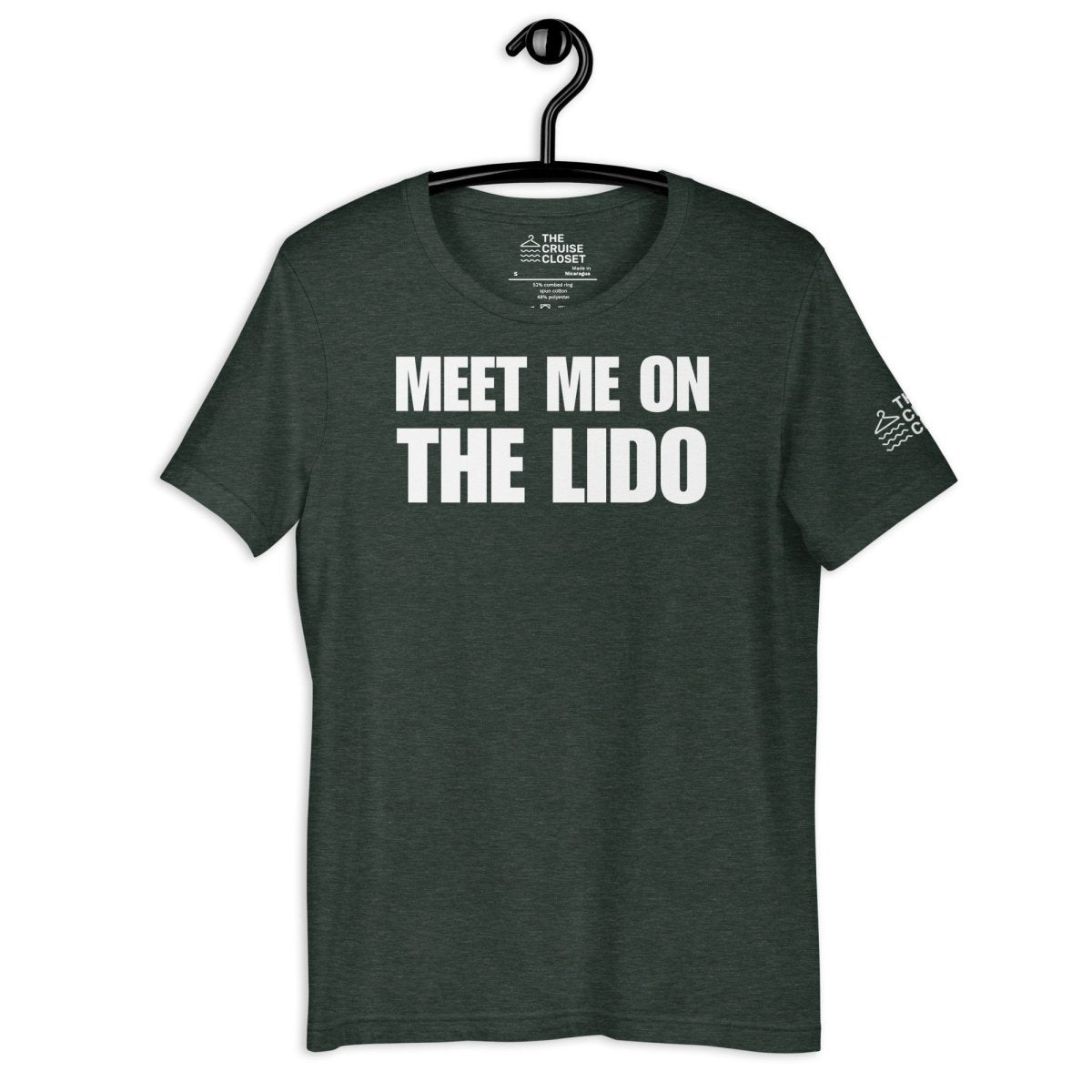 Meet Me on the Lido T - Shirt in Heather Forest by the cruise closet