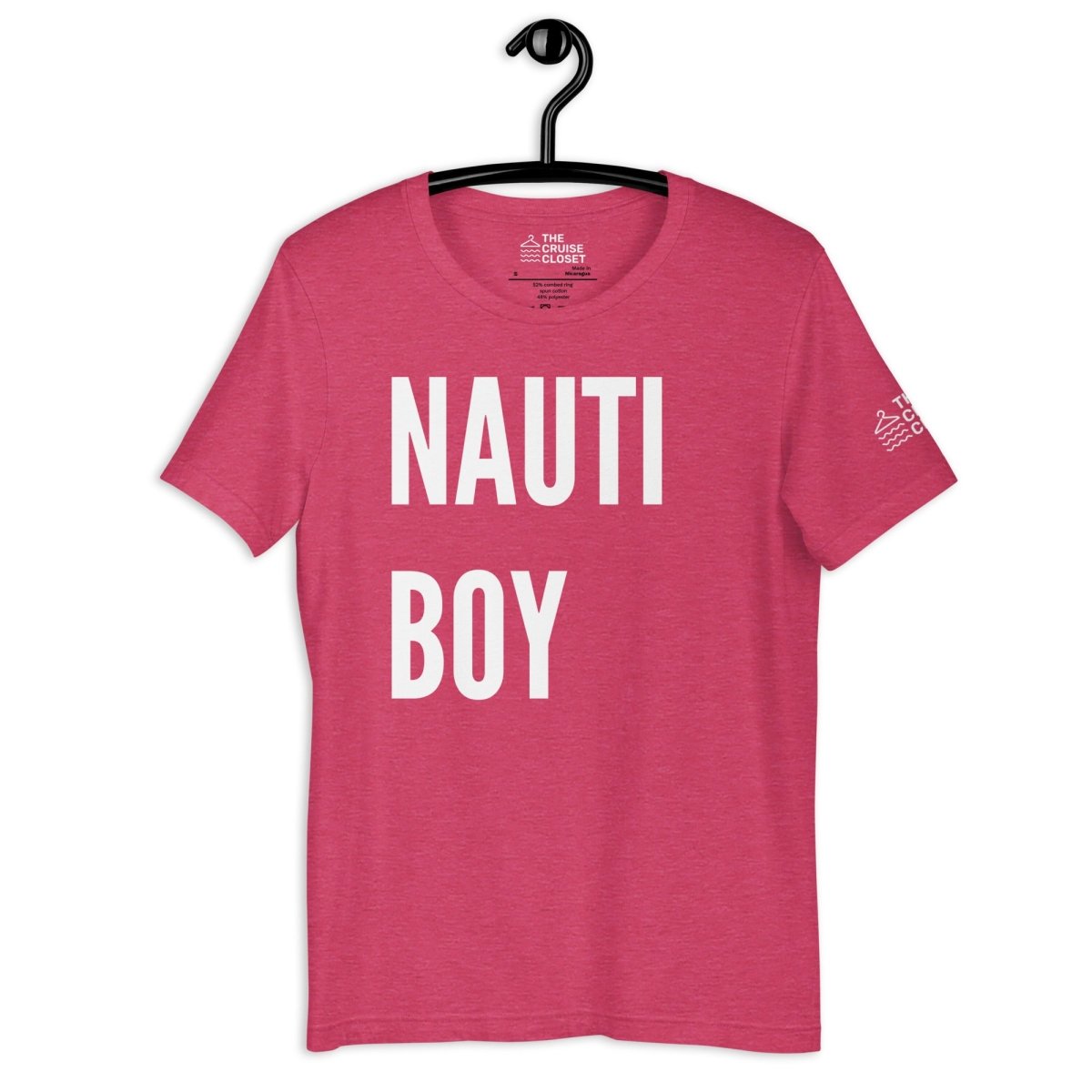 Nauti Boy T - Shirt in Heather Raspberry by the cruise closet