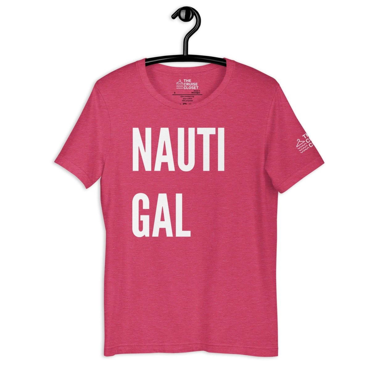 Nauti Gal T - Shirt in Heather Raspberry by the cruise closet