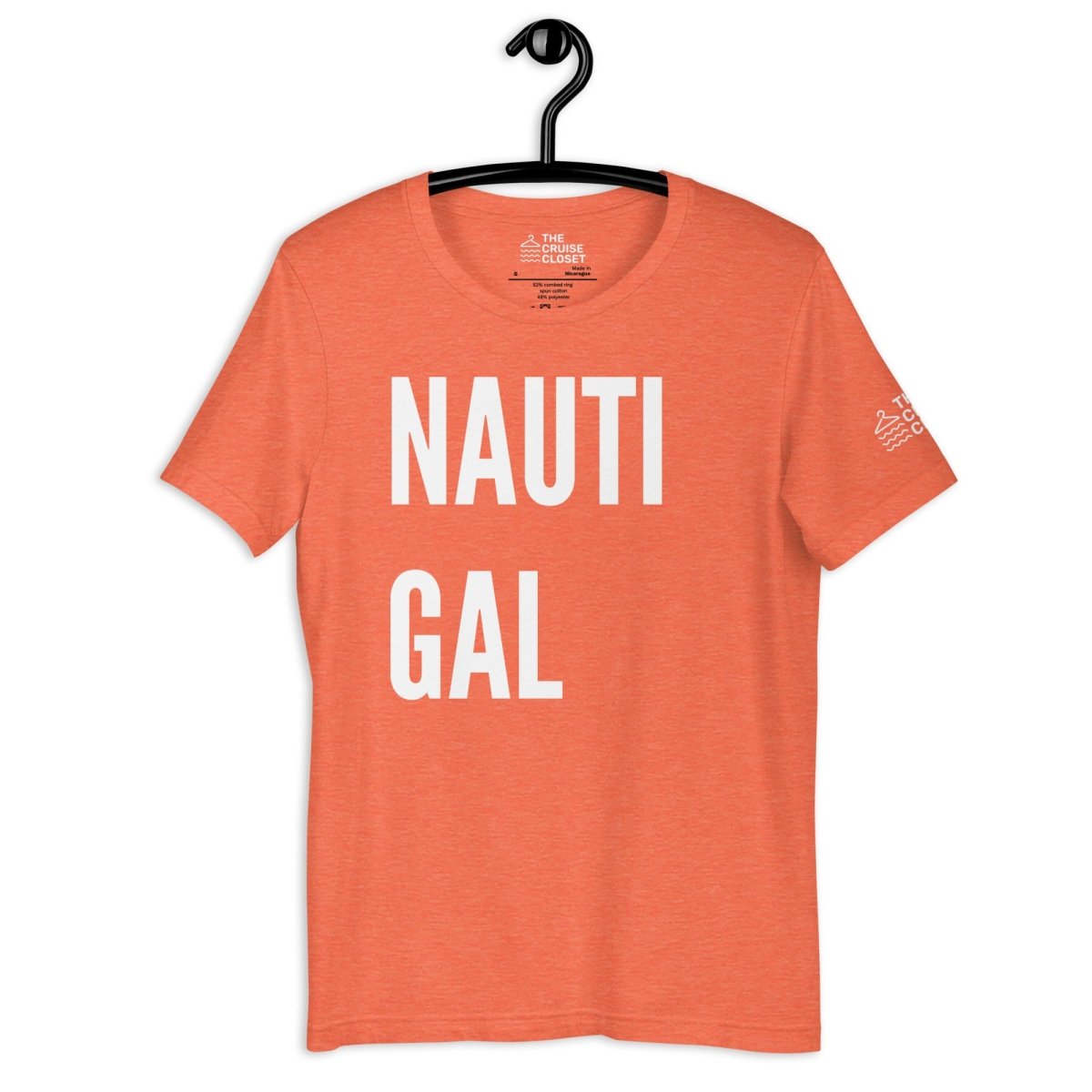 Nauti Gal T - Shirt in Heather Orange by the cruise closet