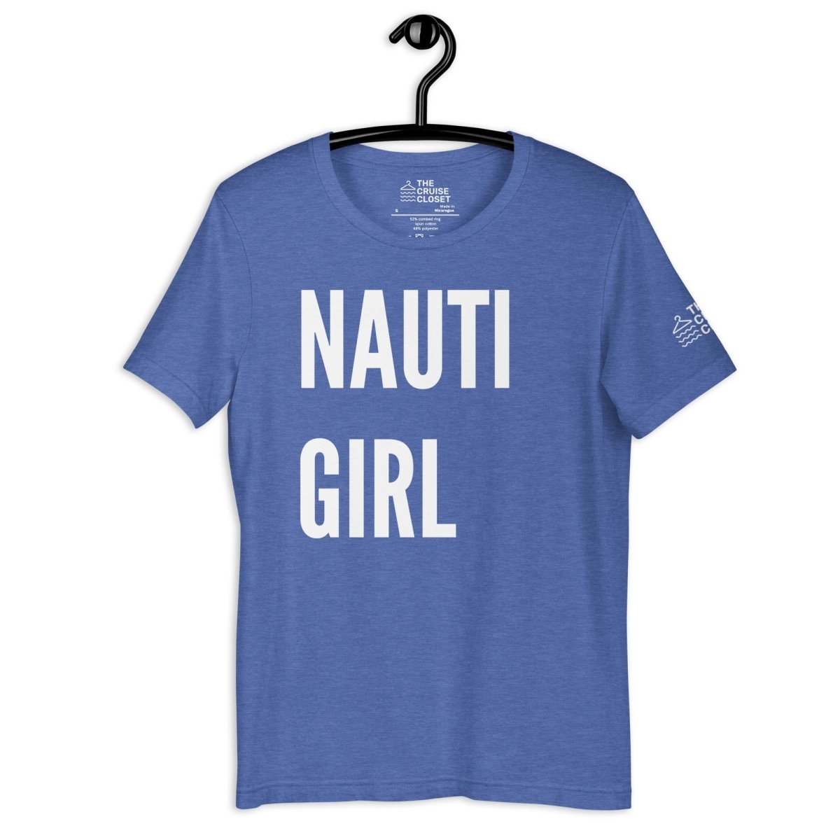 Nauti Girl T - Shirt in Heather True Royal by the cruise closet