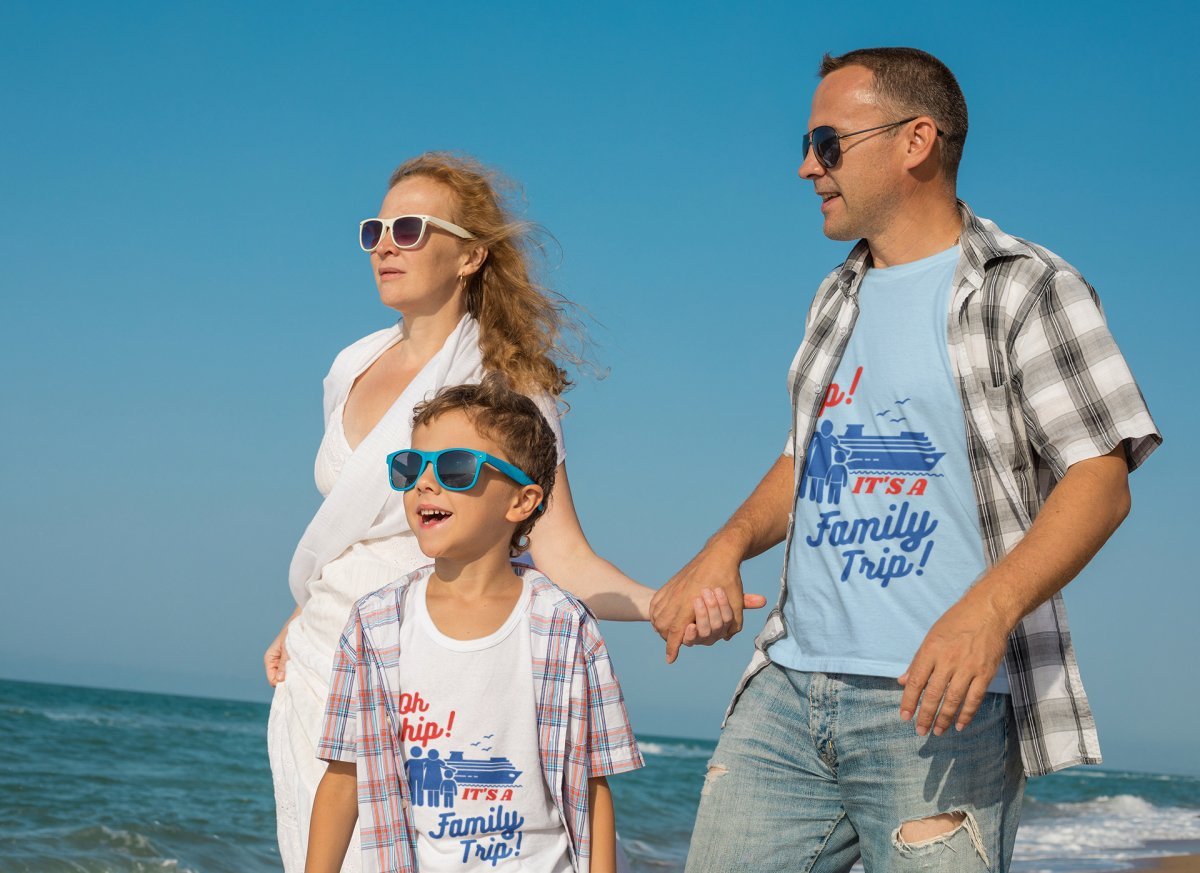 Oh Ship! It's a Family Trip! T - Shirt in White by the cruise closet