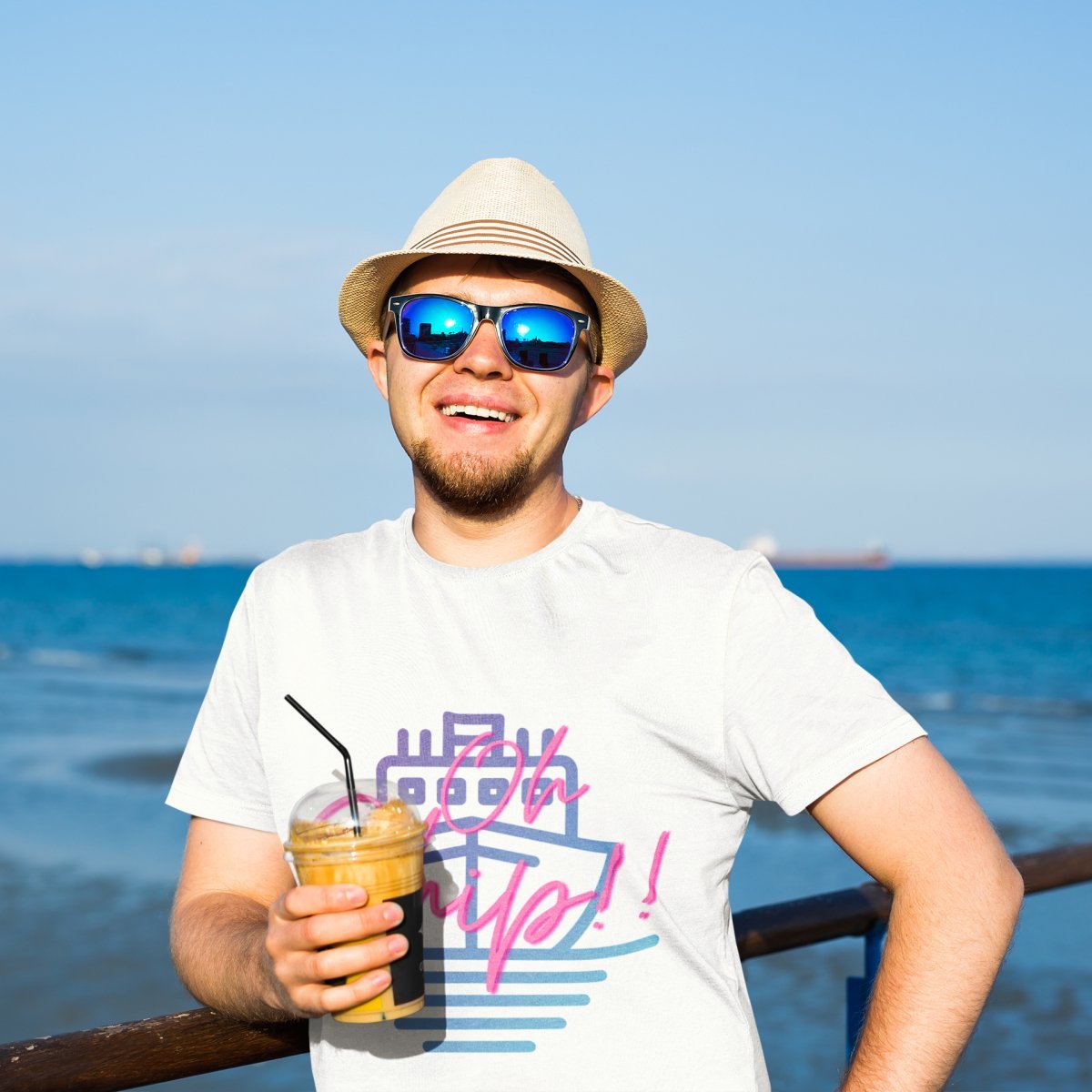 Oh Ship!! T - Shirt in White by the cruise closet