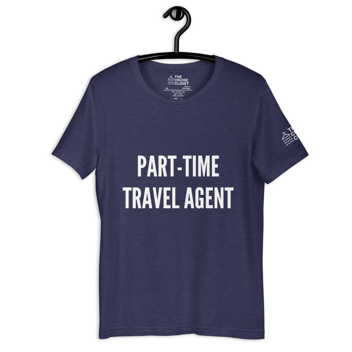 Part - Time Travel Agent T - Shirt in Heather Midnight Navy by the cruise closet