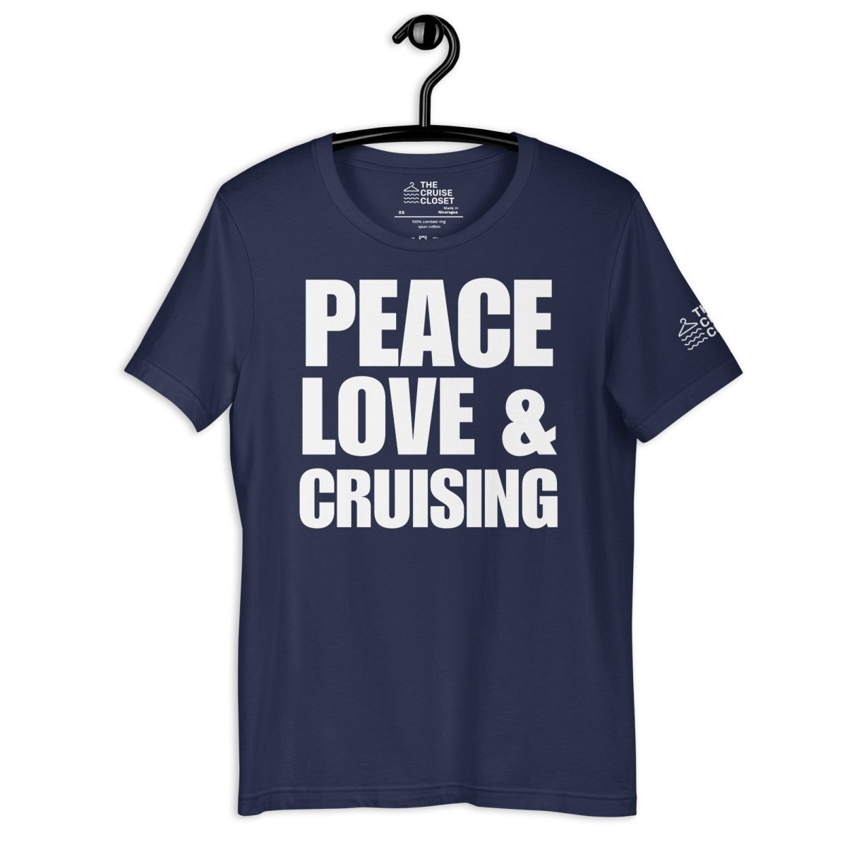 Peace, Love, and Cruising T - Shirt in Navy by the cruise closet