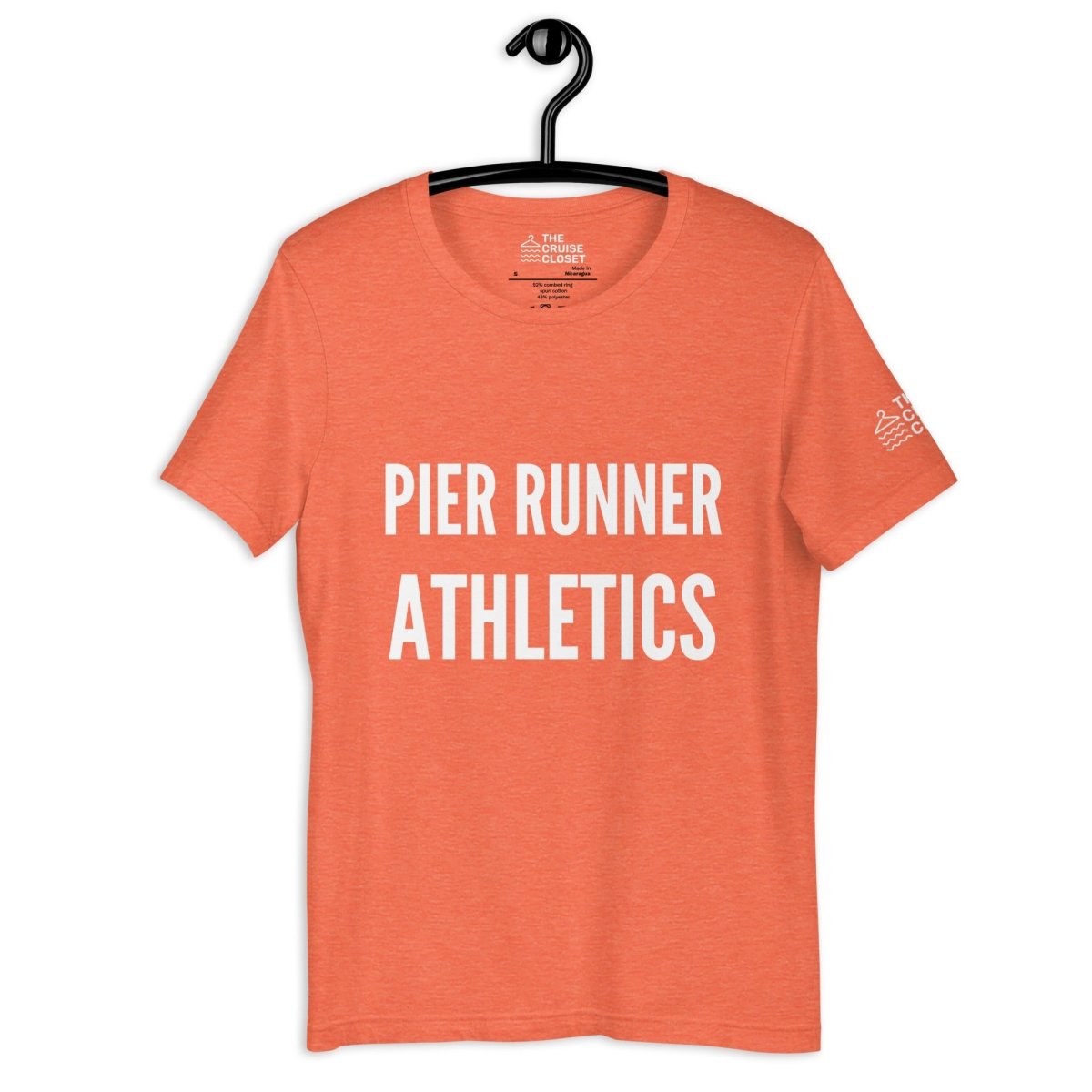 Pier Runner Athletics T - Shirt in Heather Orange by the cruise closet