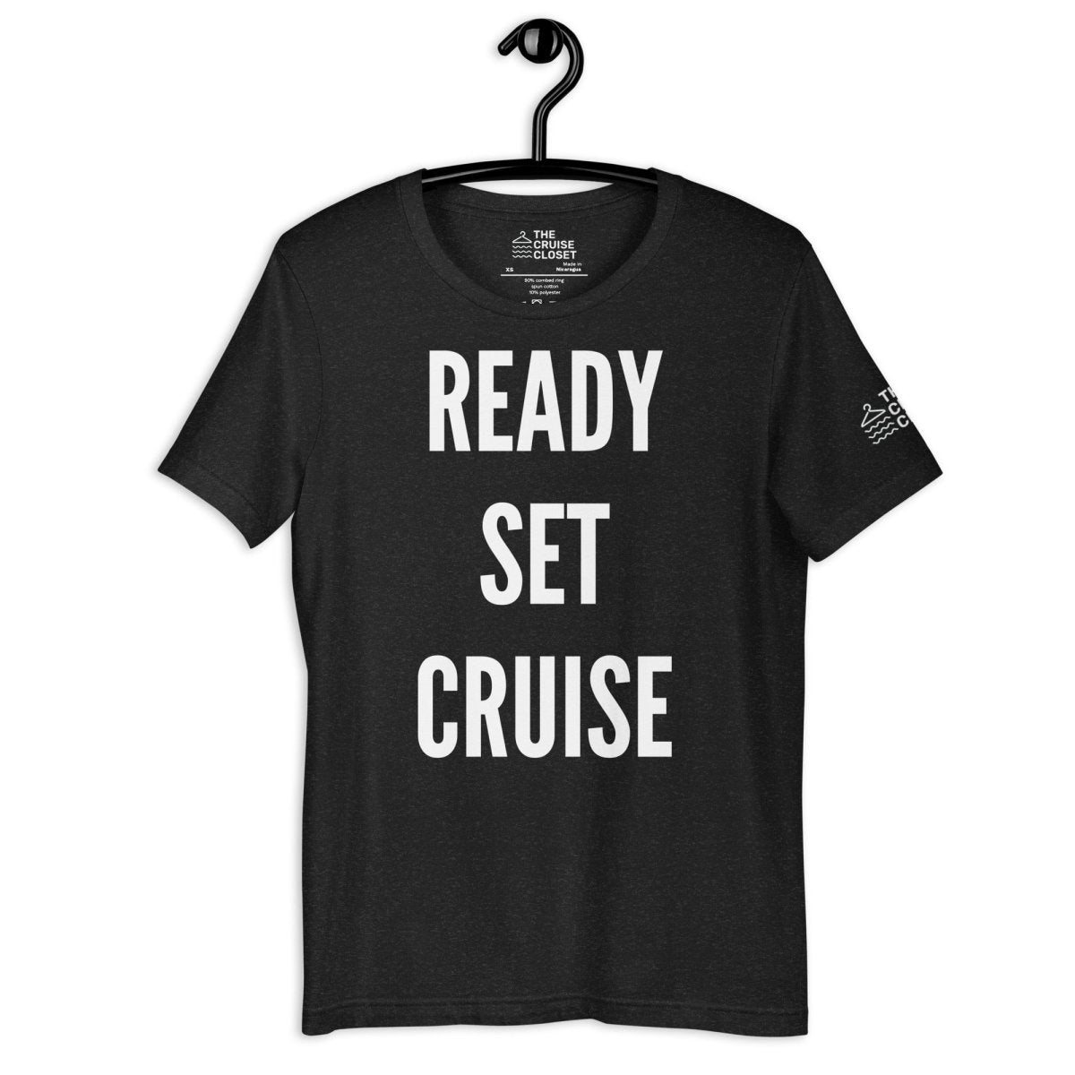 Ready, Set, Cruise T - Shirt in Black Heather by the cruise closet