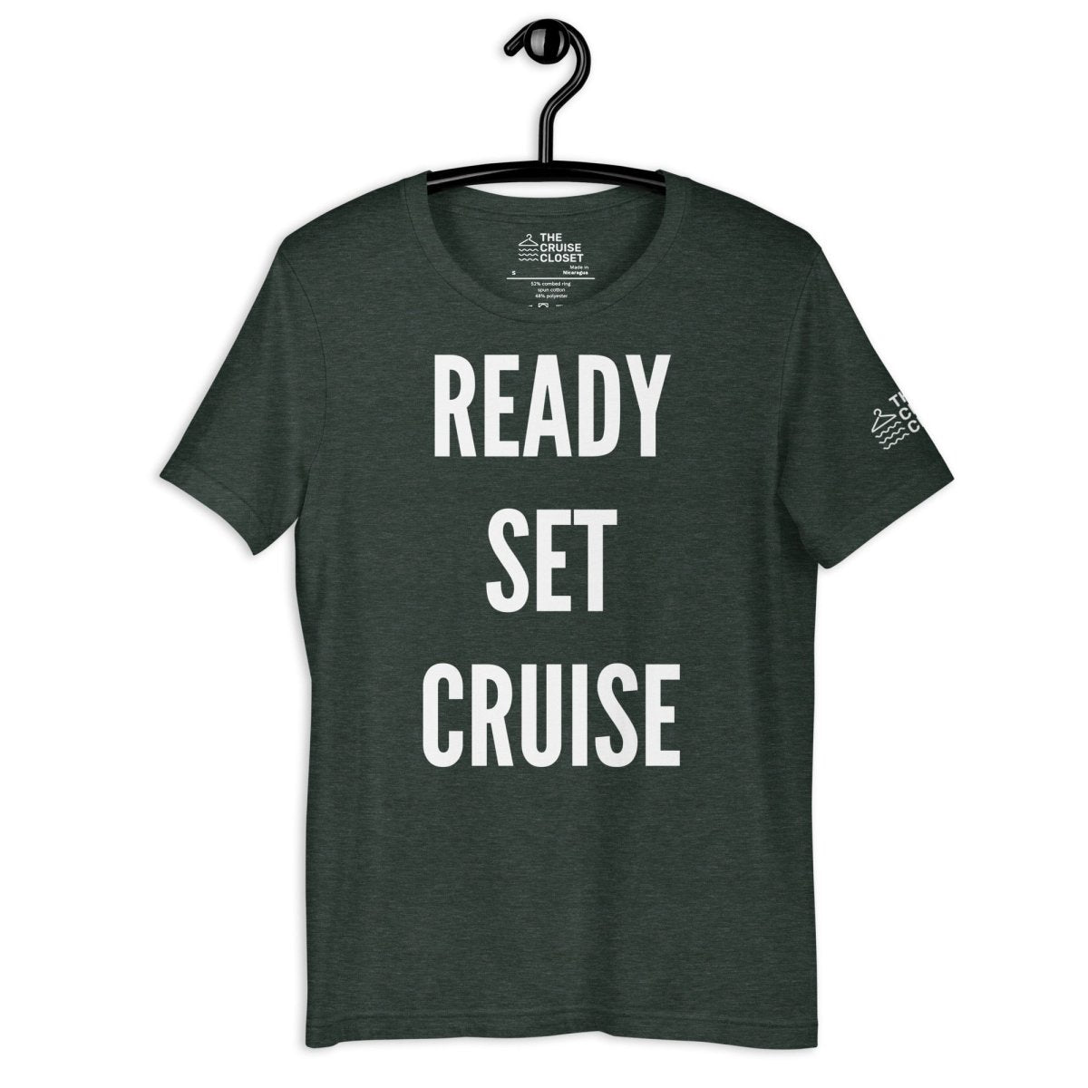 Ready, Set, Cruise T - Shirt in Heather Forest by the cruise closet