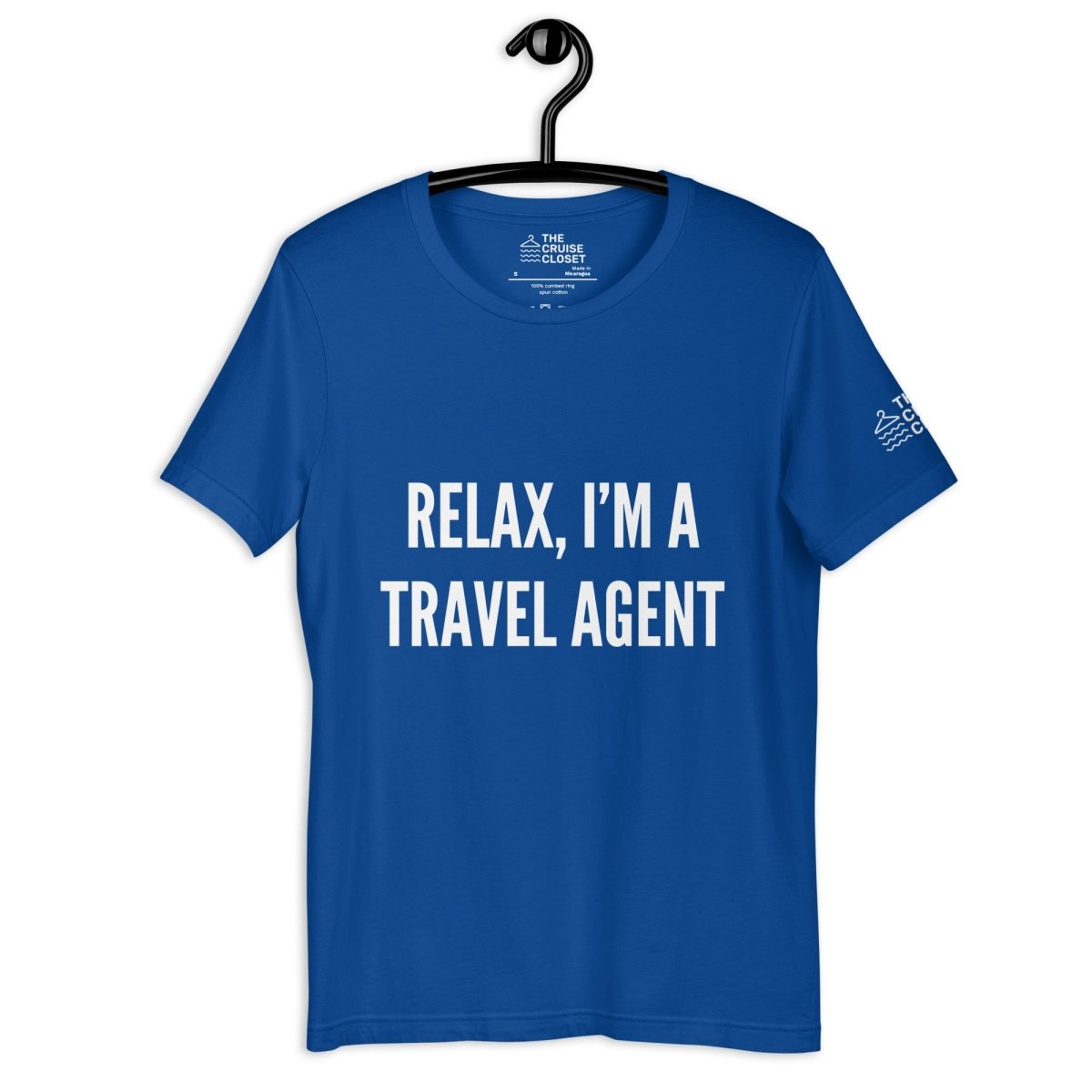 Relax, I'm a travel agent T - Shirt in True Royal by the cruise closet