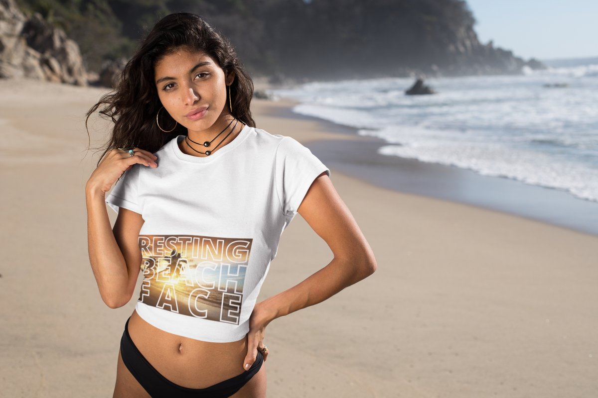 Resting Beach Face T - Shirt in Black Heather by the cruise closet