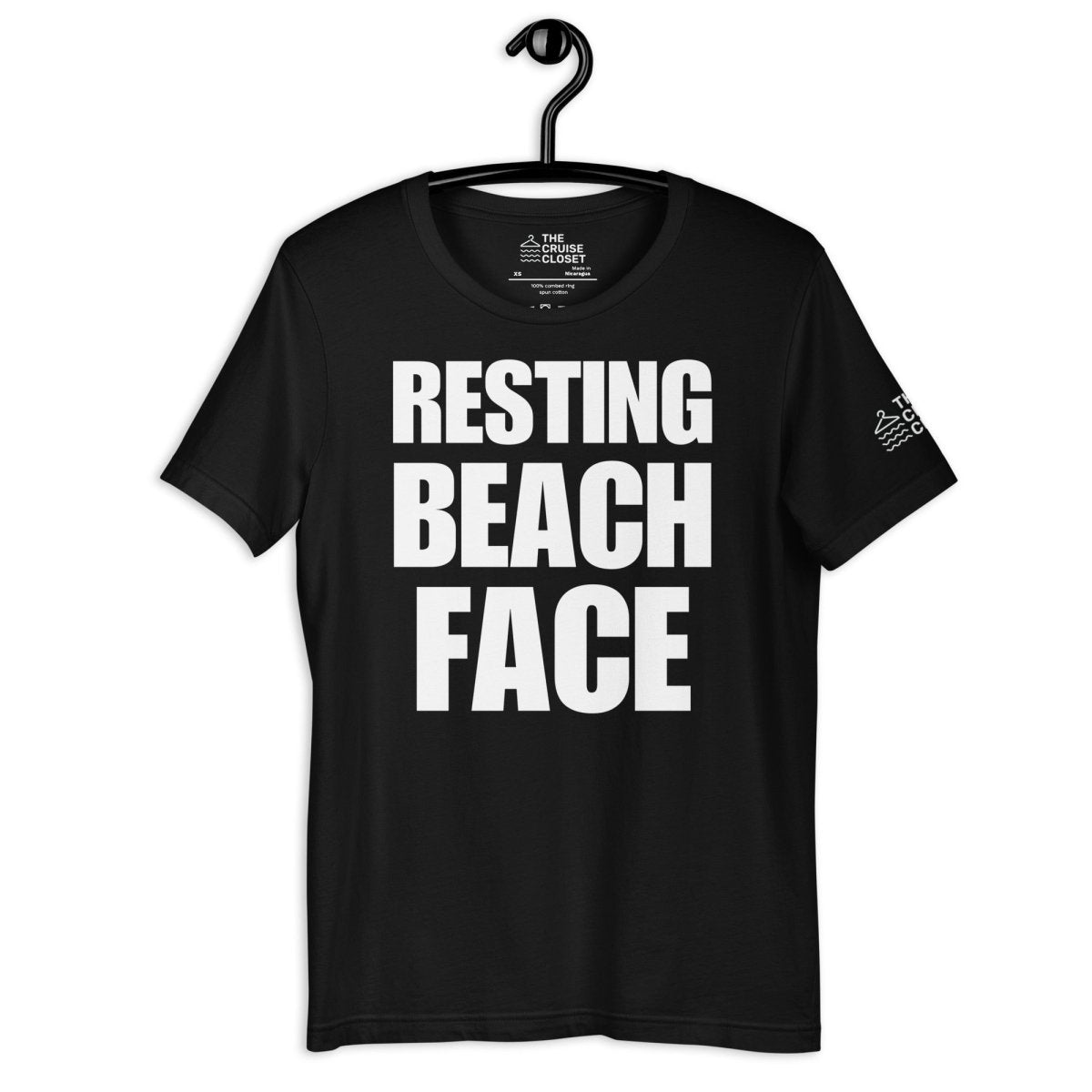 Resting Beach Face v2 T - Shirt in Black by the cruise closet