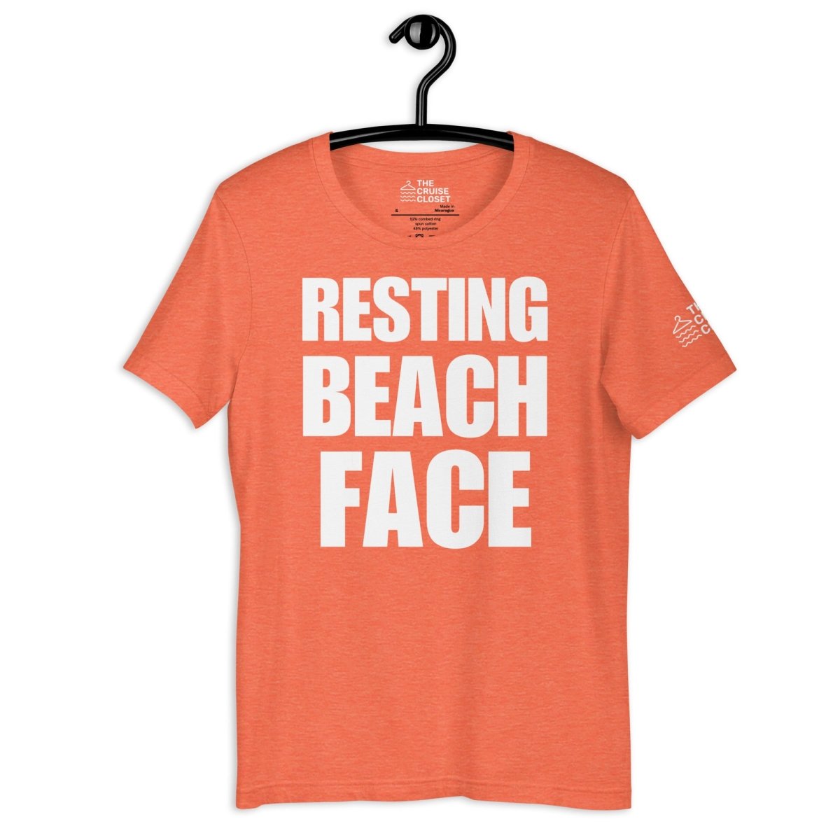 Resting Beach Face v2 T - Shirt in Heather Orange by the cruise closet