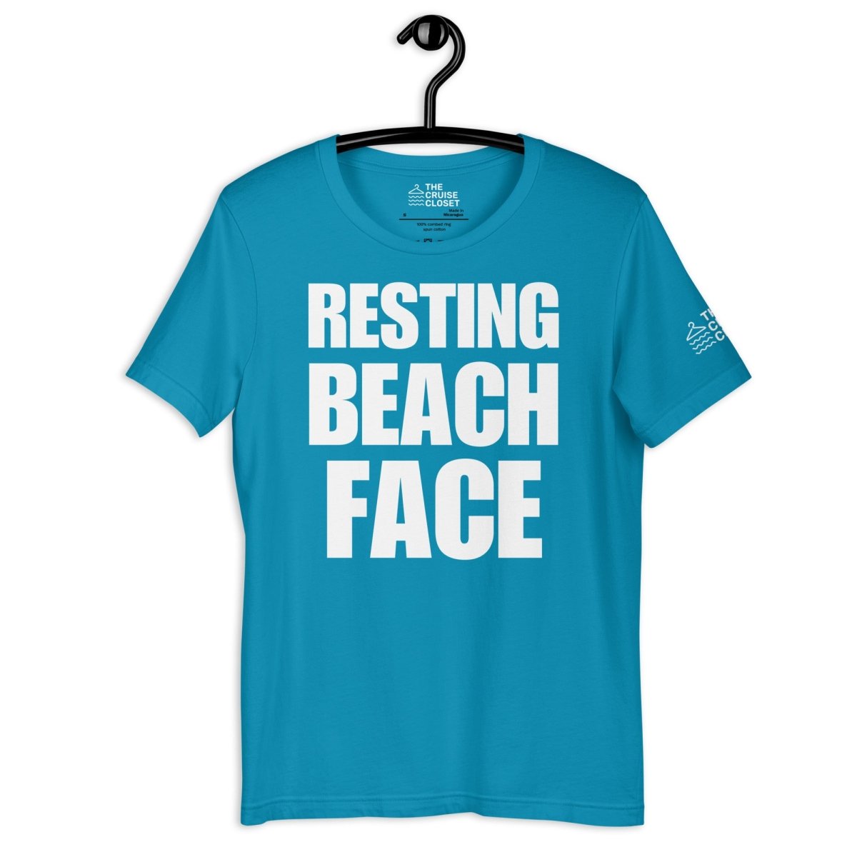 Resting Beach Face v2 T - Shirt in Aqua by the cruise closet