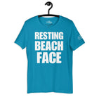 Resting Beach Face v2 T - Shirt in Aqua by the cruise closet