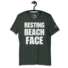 Resting Beach Face v2 T - Shirt in Heather Forest by the cruise closet