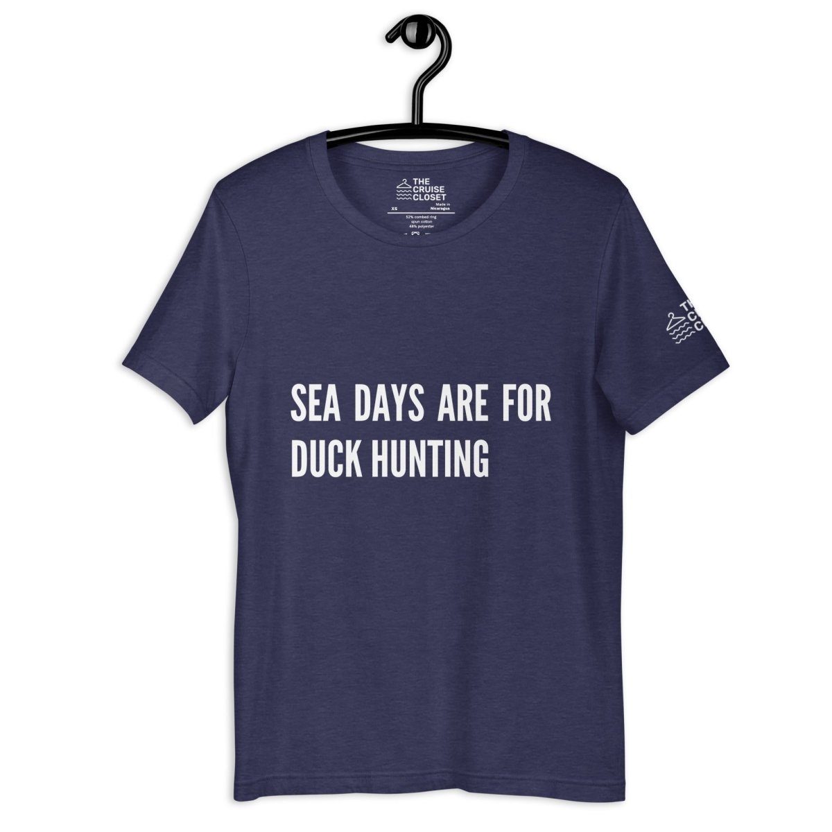 Sea Days are for Duck Hunting T - Shirt in Heather Midnight Navy by the cruise closet