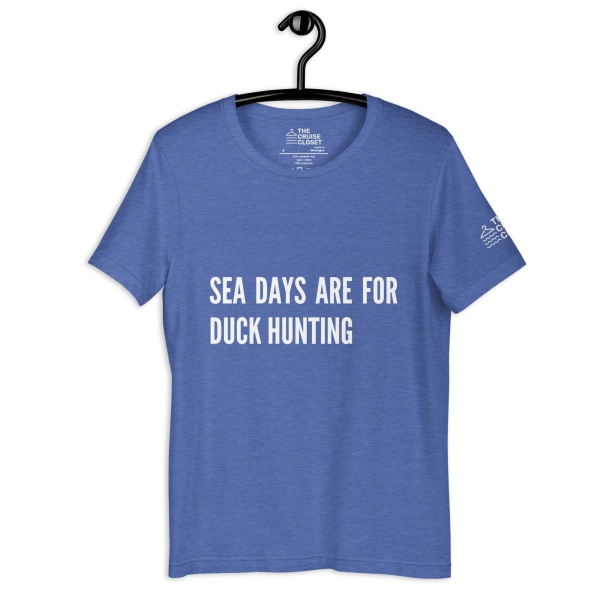 Sea Days are for Duck Hunting T - Shirt in Heather True Royal by the cruise closet