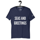 Seas and Greetings T - Shirt in Navy by the cruise closet