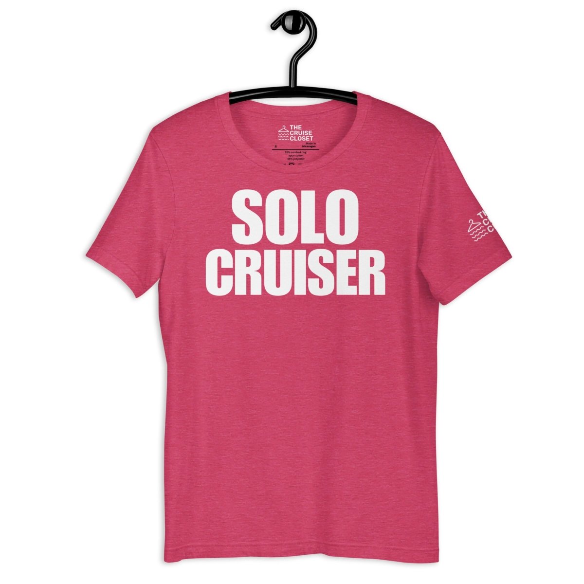 Solo Cruiser T - Shirt in Heather Raspberry by the cruise closet