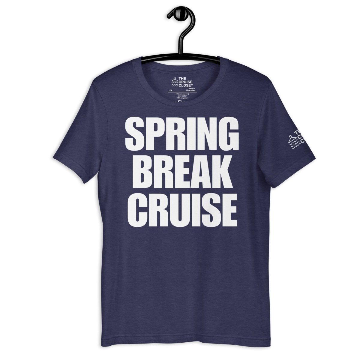 Spring Break Cruise T - Shirt in Heather Midnight Navy by the cruise closet