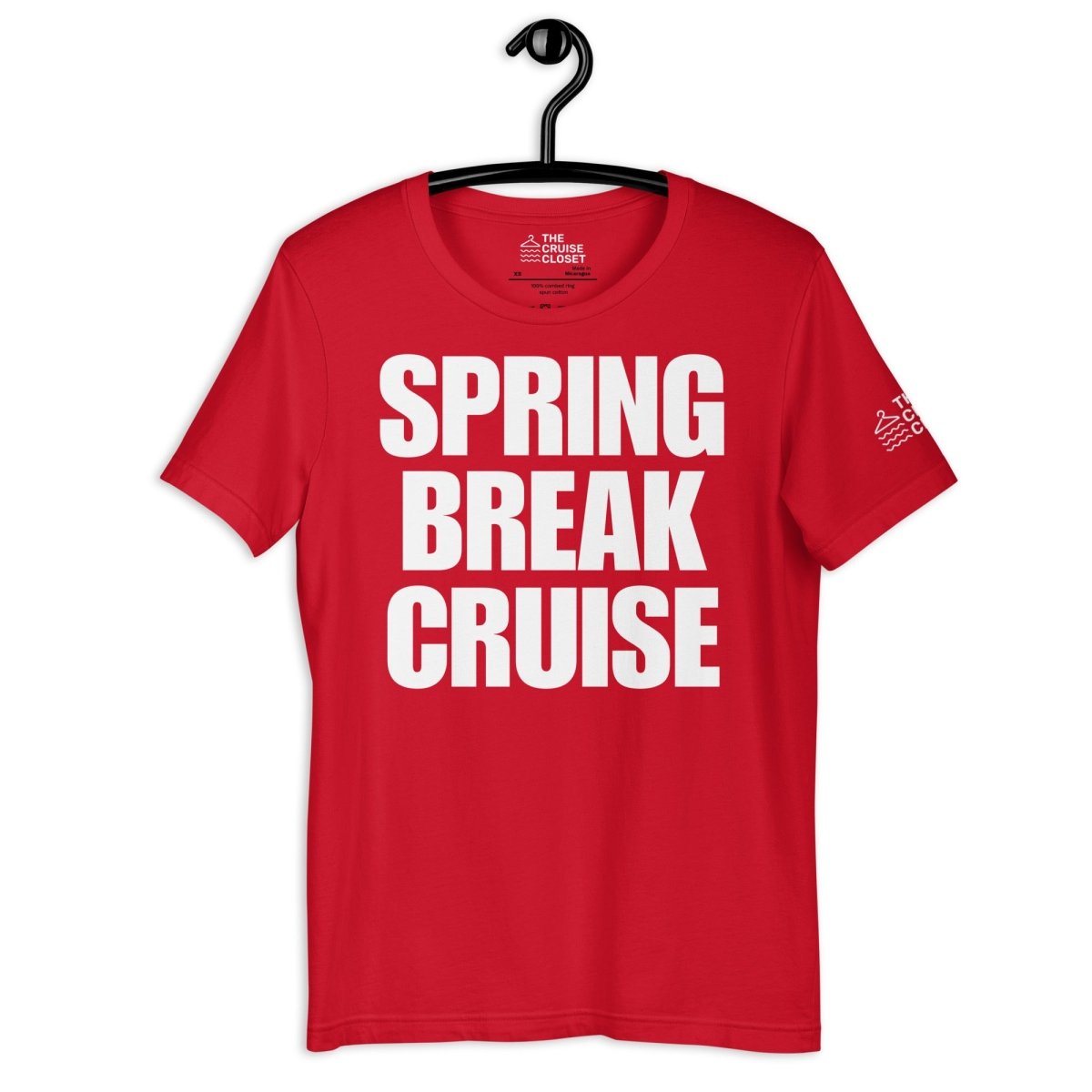 Spring Break Cruise T - Shirt in Red by the cruise closet