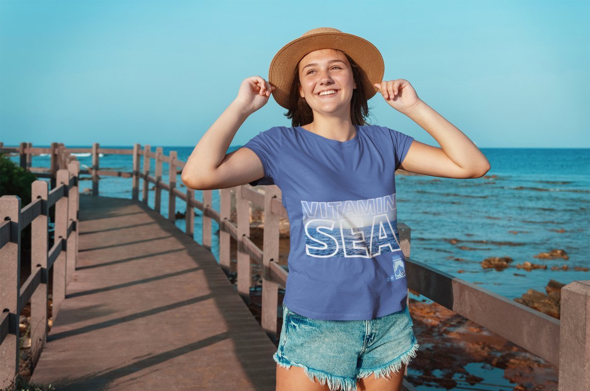 Vitamin Sea T - Shirt in Heather True Royal by the cruise closet