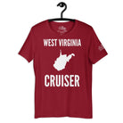 West Virginia Cruiser T - Shirt in Cardinal by the cruise closet